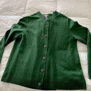 COS Wool Cardigan Evergreen XS